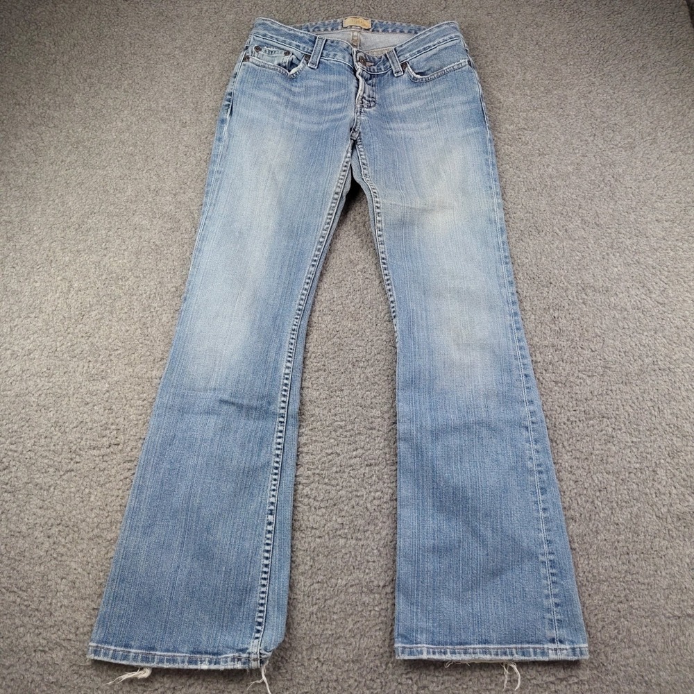 BKE Jeans Sz 26x31 Star 20 Stretch Blue Bootcut Low Rise Embroider Denim Y2K